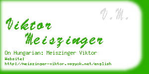 viktor meiszinger business card
